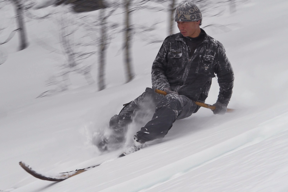 Ashatu, a really excellent skier in the Kom region of the Altai